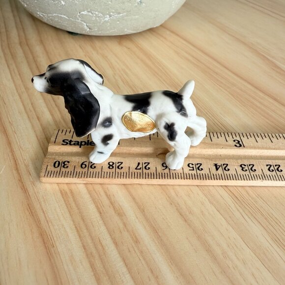 Vintage Cocker Spaniel Porcelain Figurine Japan 1.5" Tall Cute Decor - Picture 8 of 11